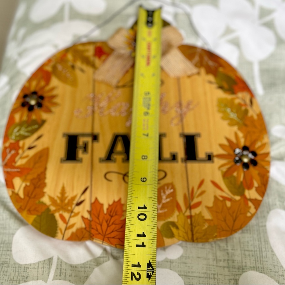 Pumpkin Farmhouse Fall Sunflower Rustic Wall Hanging Home Decor Sign Art - Picture 4 of 5